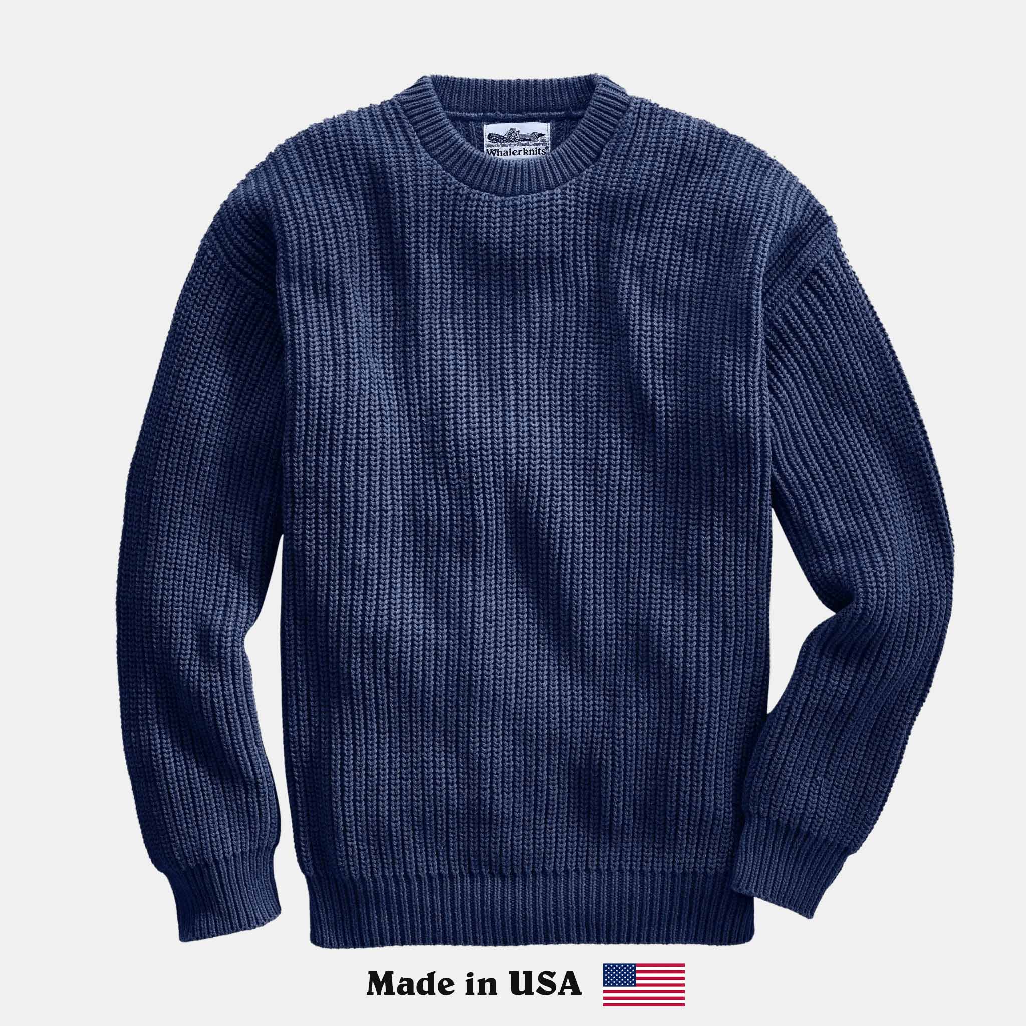 Whalerknits Sweaters Newport Shaker Knit Crewneck Sweater