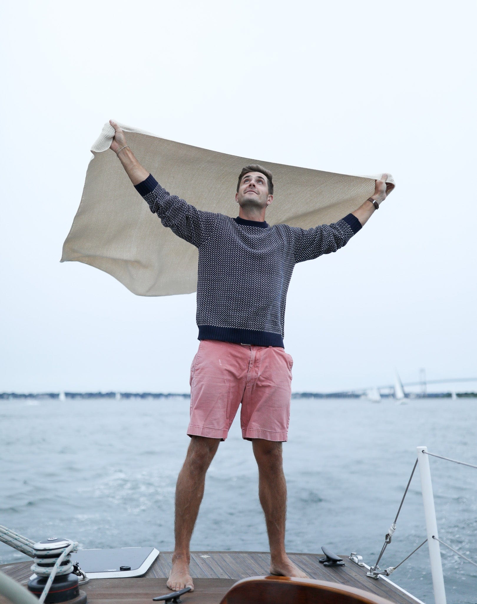 Sakonnet Birdseye Crewneck - Cotton Knit | Whalerknits