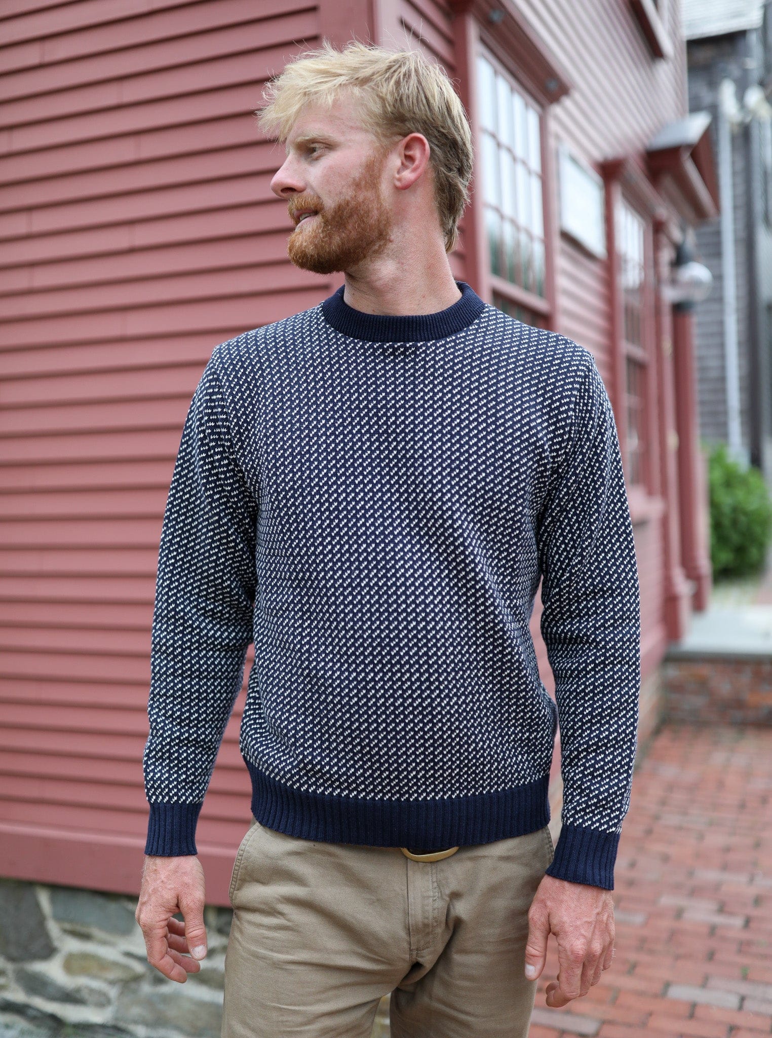 Sakonnet Birdseye Crewneck | Made in USA | Whalerknits