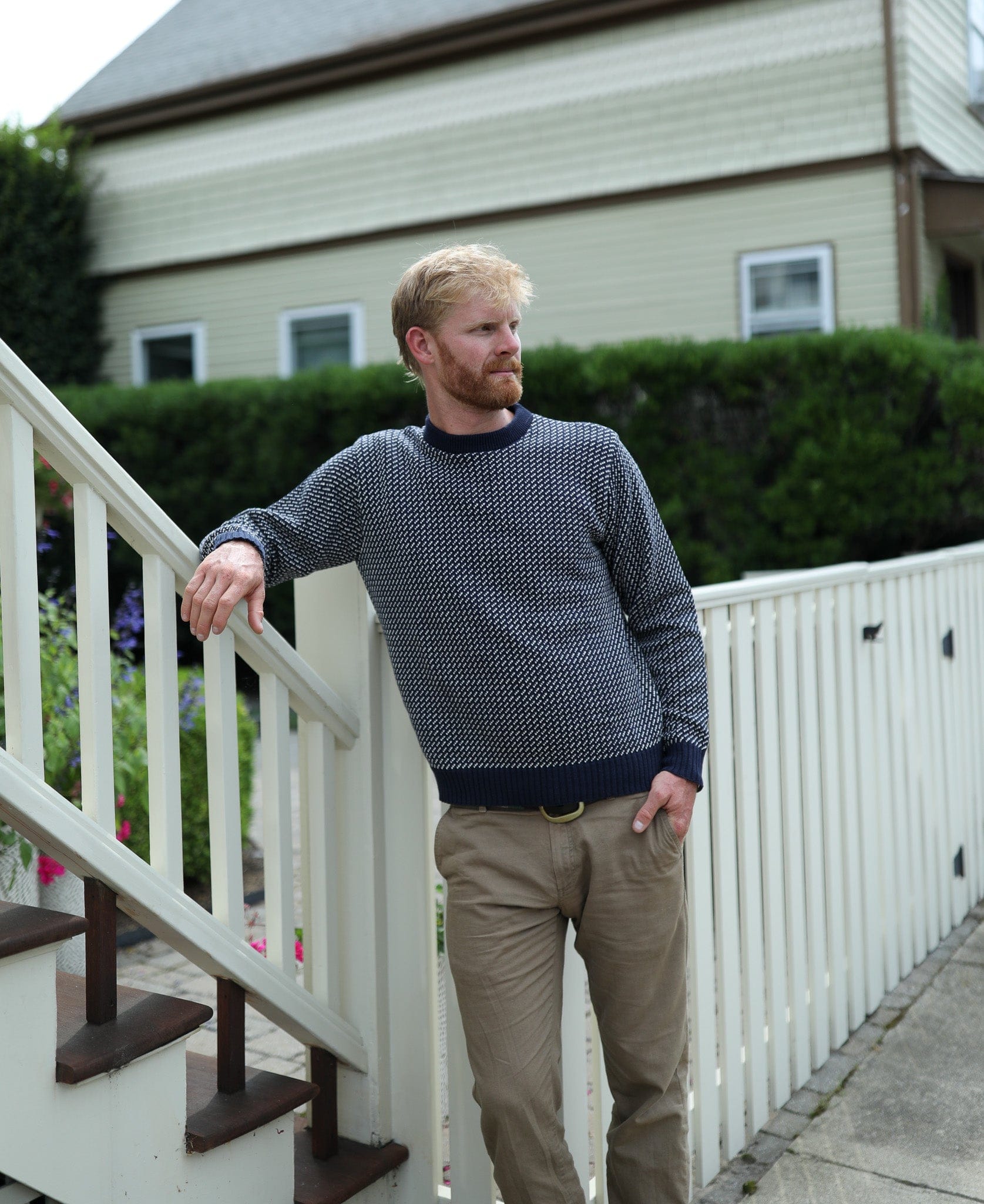 Sakonnet Birdseye Crewneck - Cotton Knit | Whalerknits