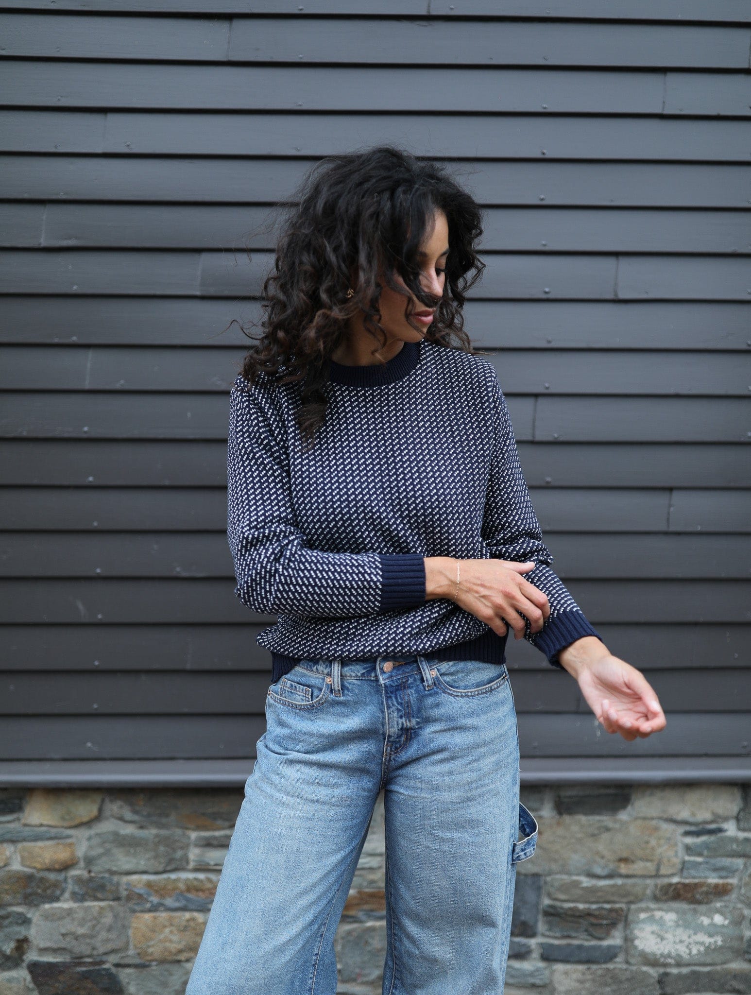 Sakonnet Birdseye Crewneck - Cotton Knit | Whalerknits