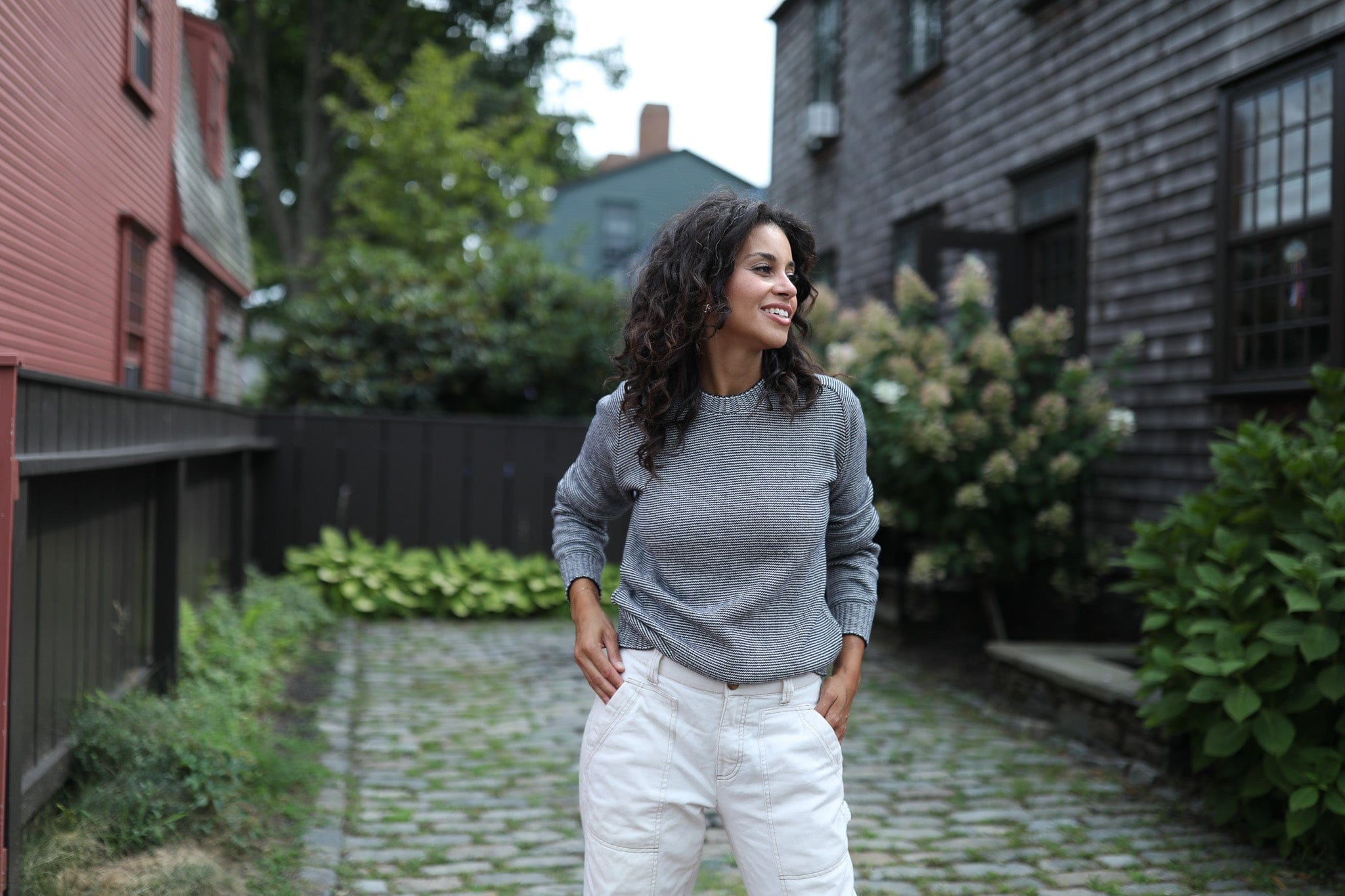 Westport Saddle Shoulder - Striped Cotton | Whalerknits