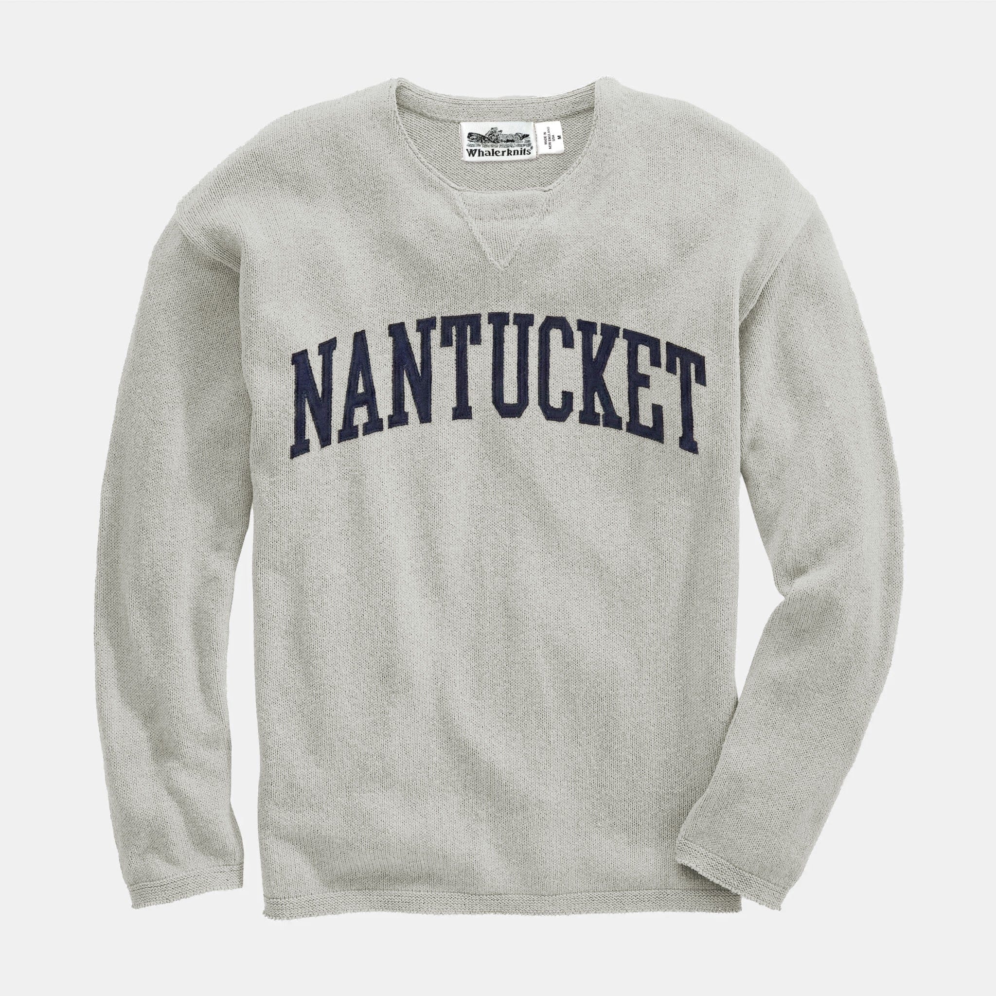 Whalerknits Sweaters XXS / Linen Nantucket Hometown - Knit Sweatshirt Pullover