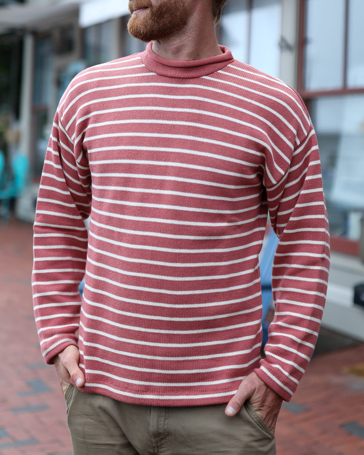Whalerknits Sweaters XXS / Nantucket Red / Natural Nantucket Rollneck Sweater