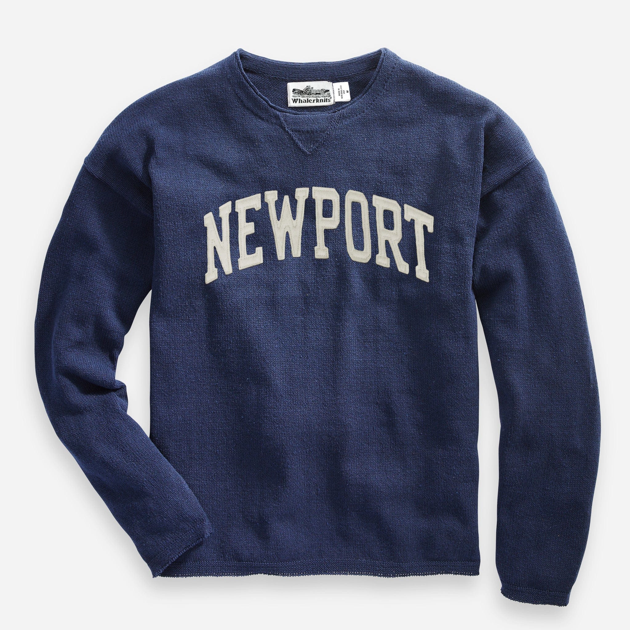 Whalerknits Sweaters XXS / Navy Newport Hometown - Knit Sweatshirt Pullover