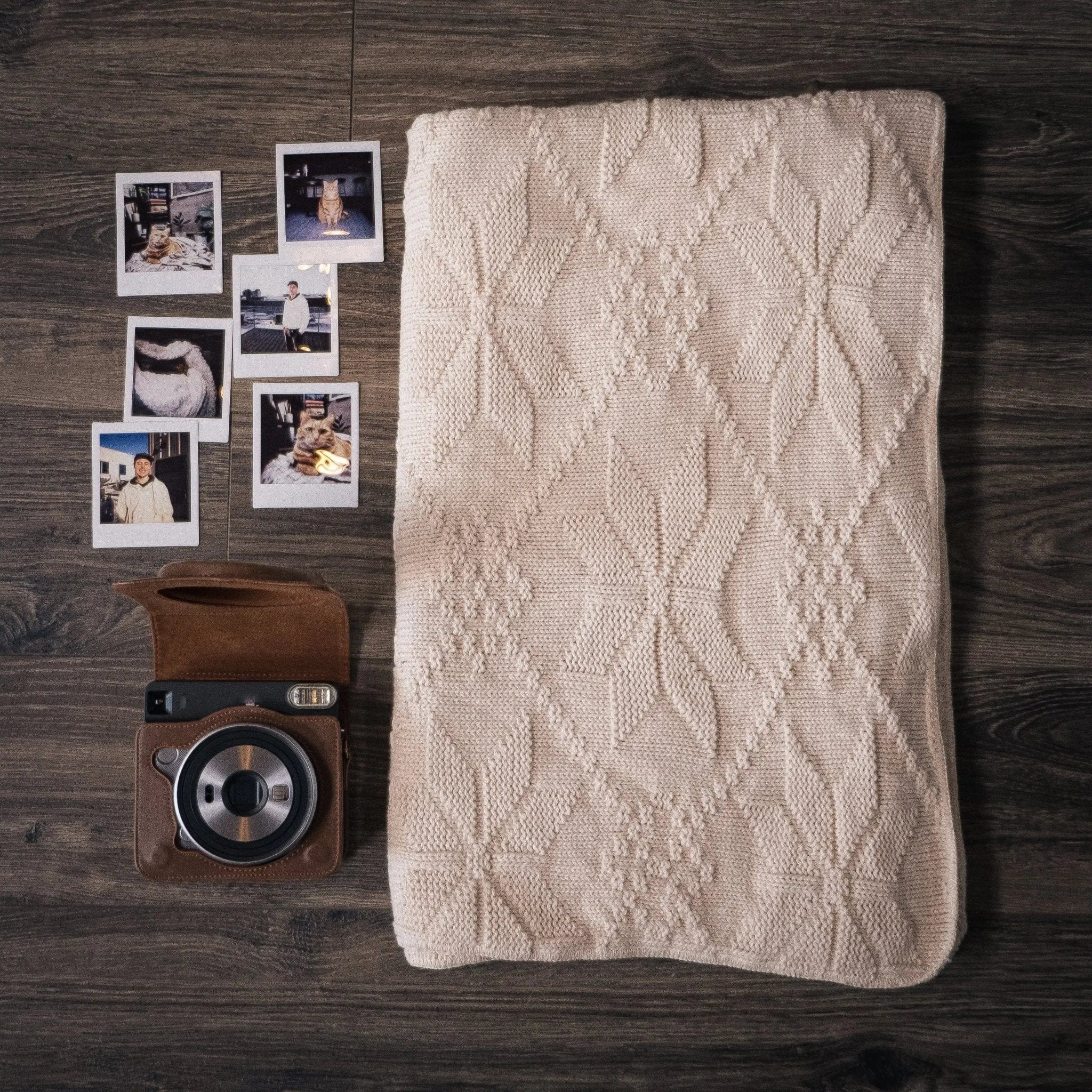 Whalerknits Throw (40x60) Great American Blanket - Snowflake Stitch - Throw