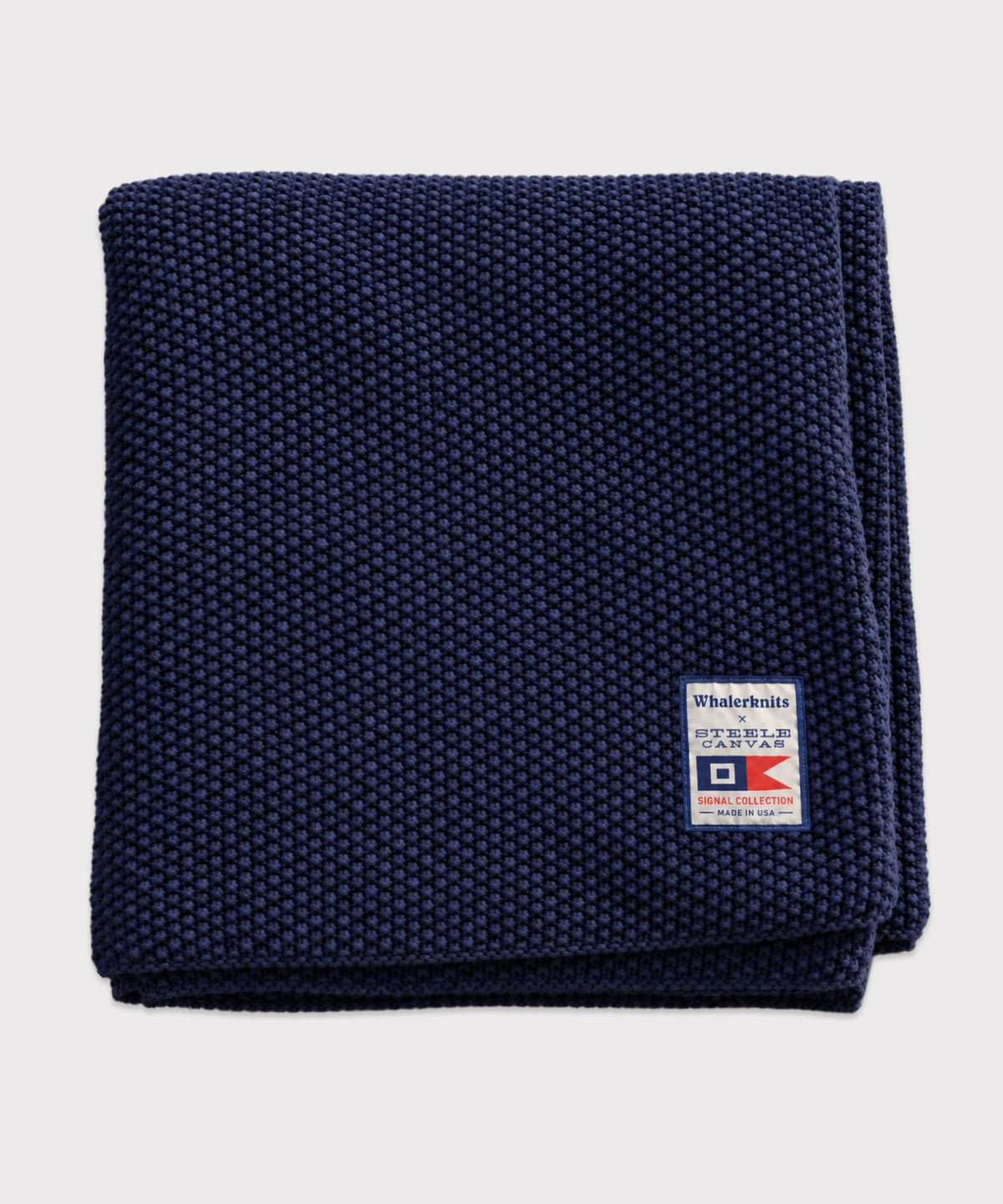 Whalerknits Throws Navy Whalerknits × Steele Canvas Signal Throw