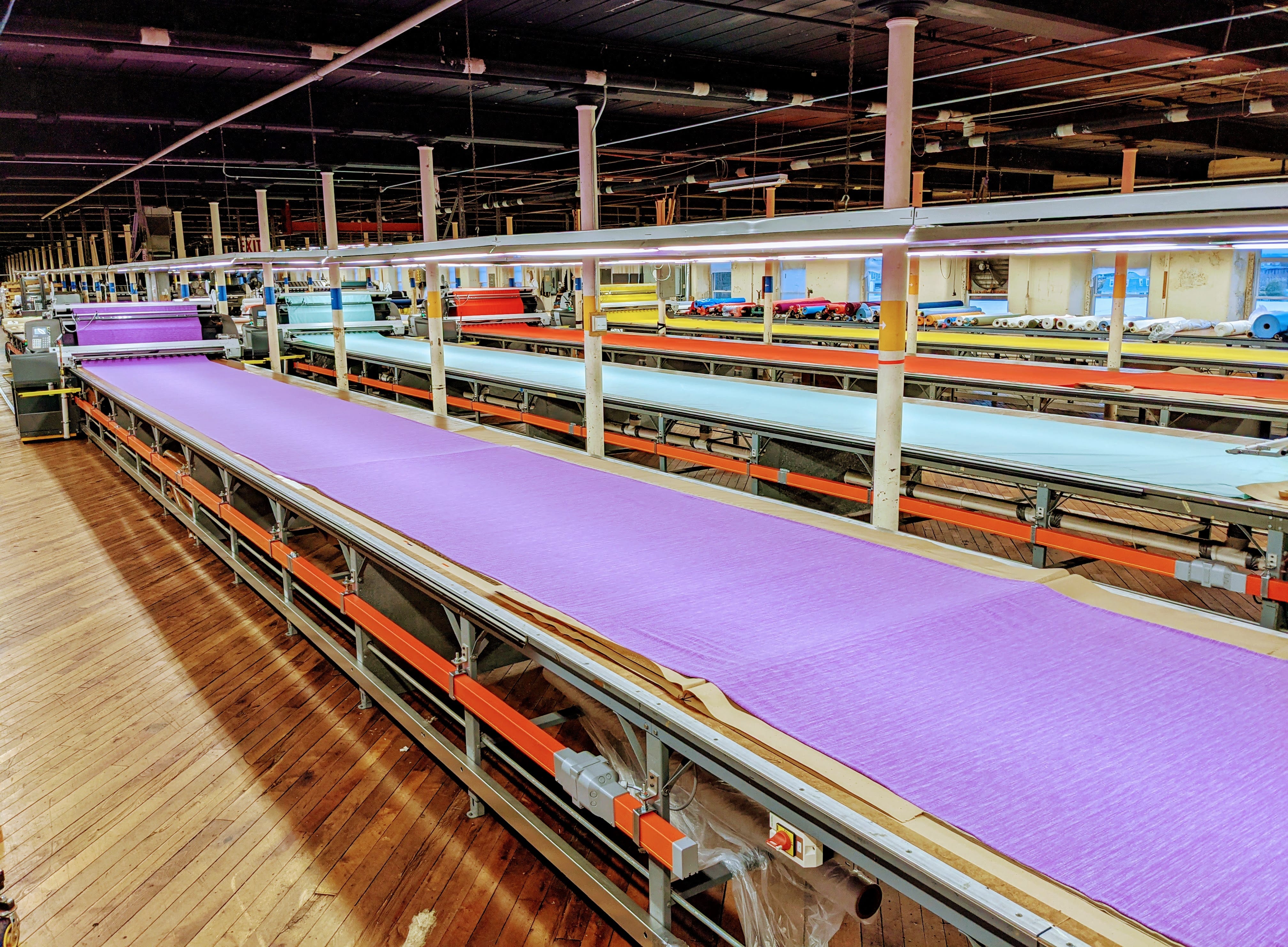 Cutting tables at the mill