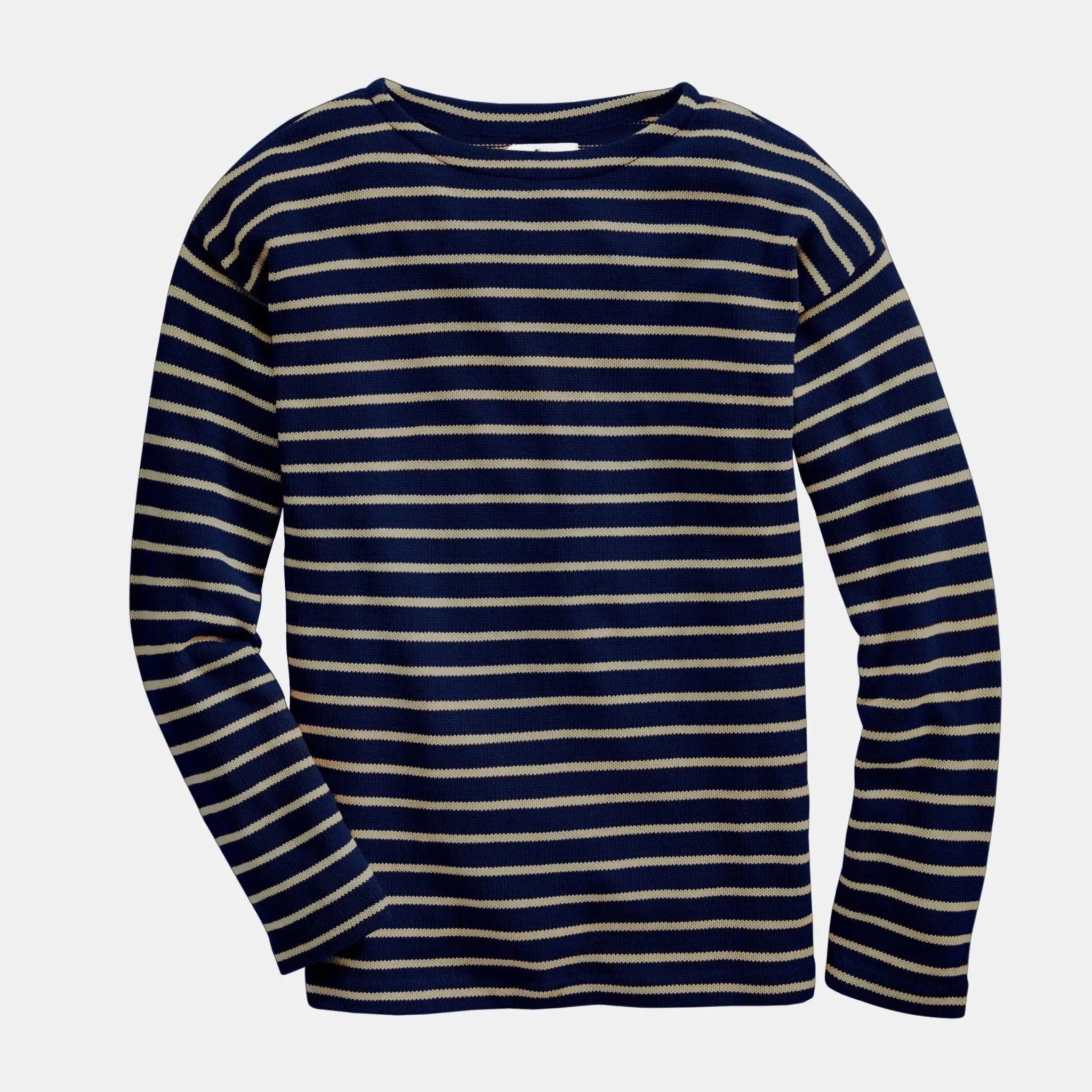 【USA製】90s Whaler knits roll neck knit USED】90's Whaler knits BORDER ROLLNECK COTTON