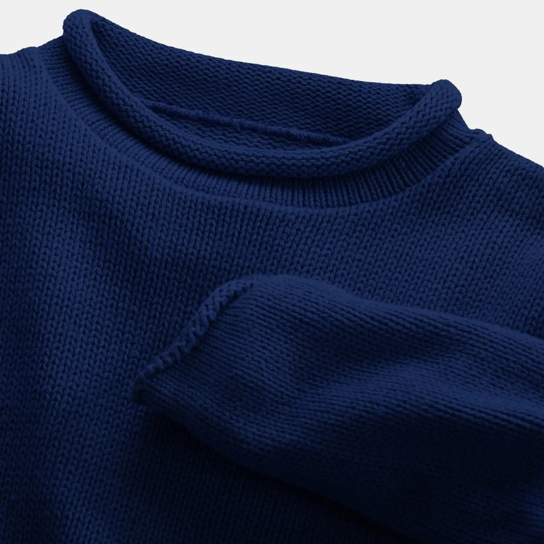 Wellfleet Roll Neck Sweater - Merrow Knits - USA made Knit Products