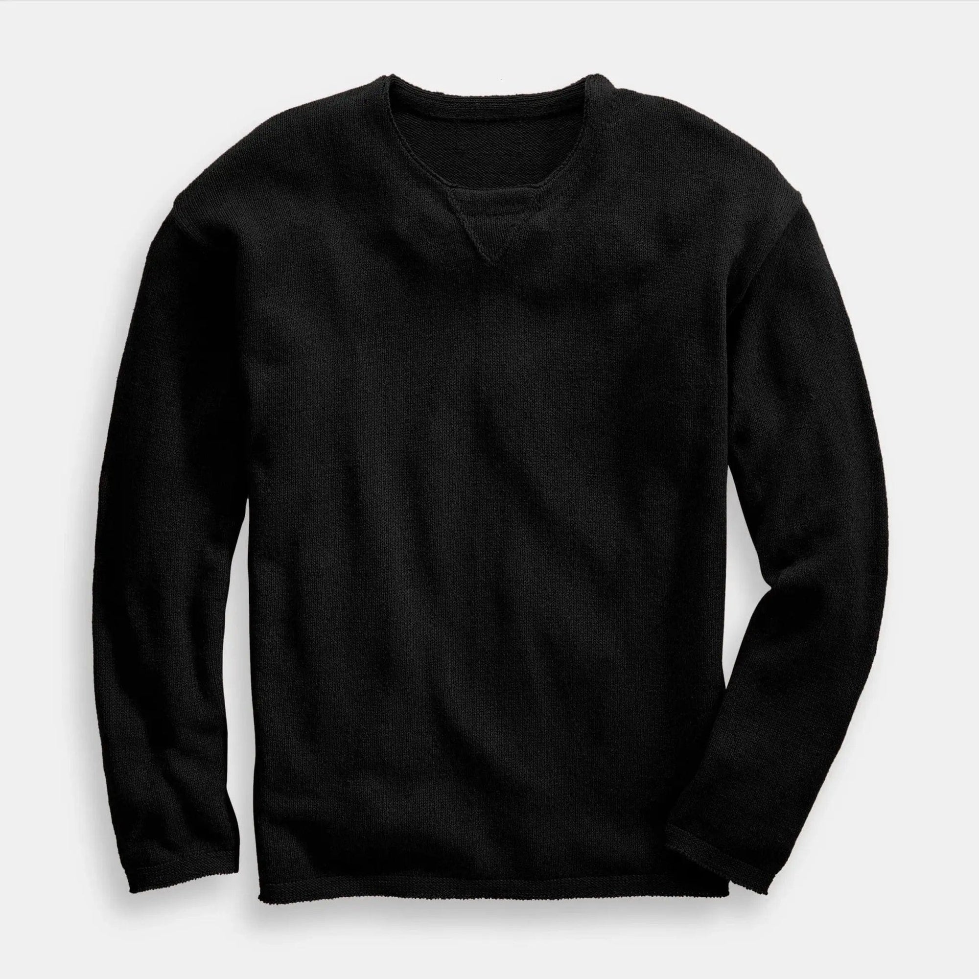 Whalerknits Shirts & Tops XS / Black Chatham Jersey Sweatshirt Pullover #Color_Black