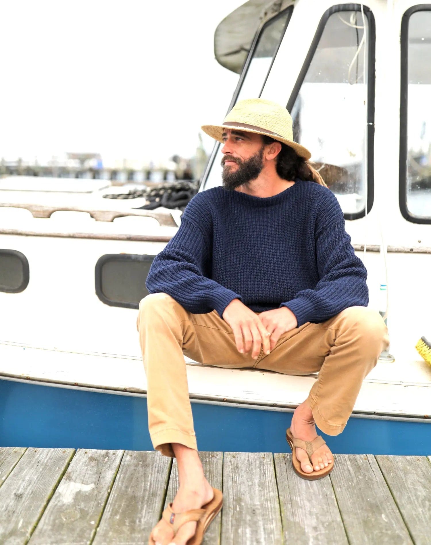 Newport Shaker Boatneck - Heavy Cotton | Whalerknits