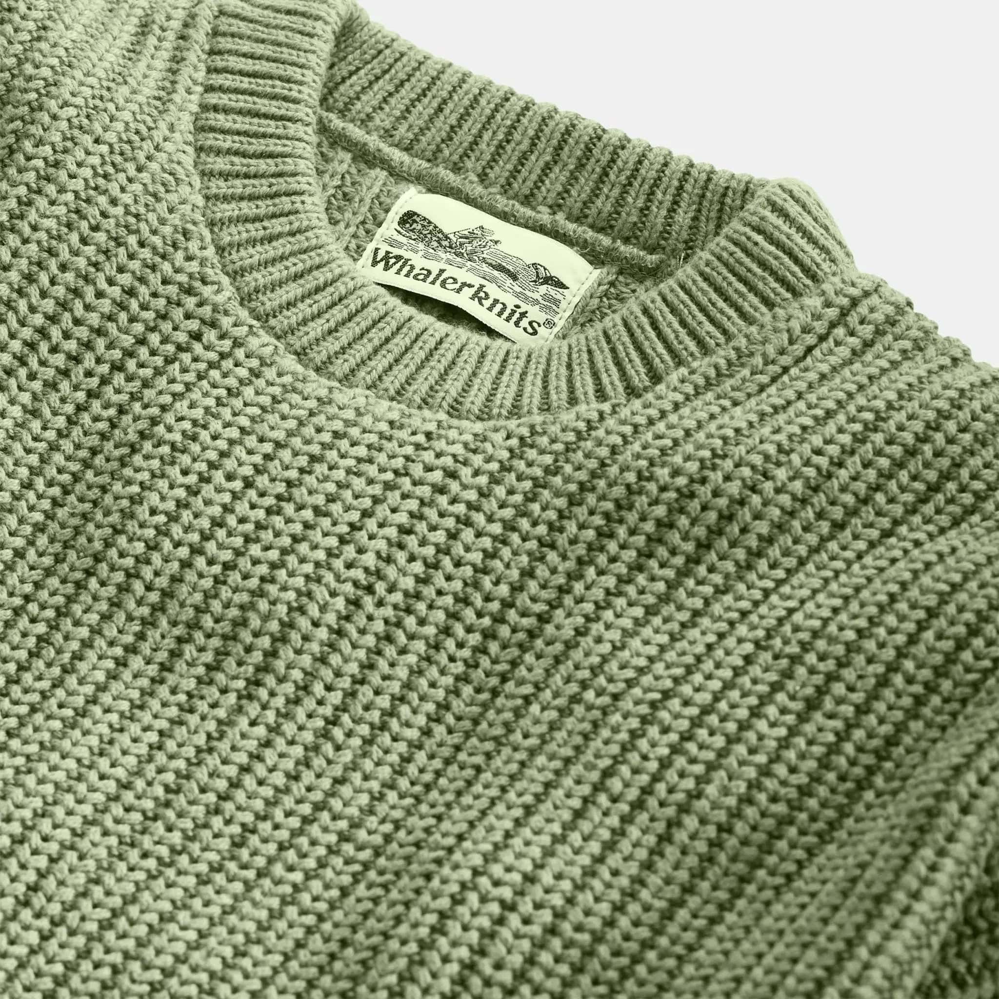 Whalerknits Sweaters Newport Shaker Knit Crewneck Sweater