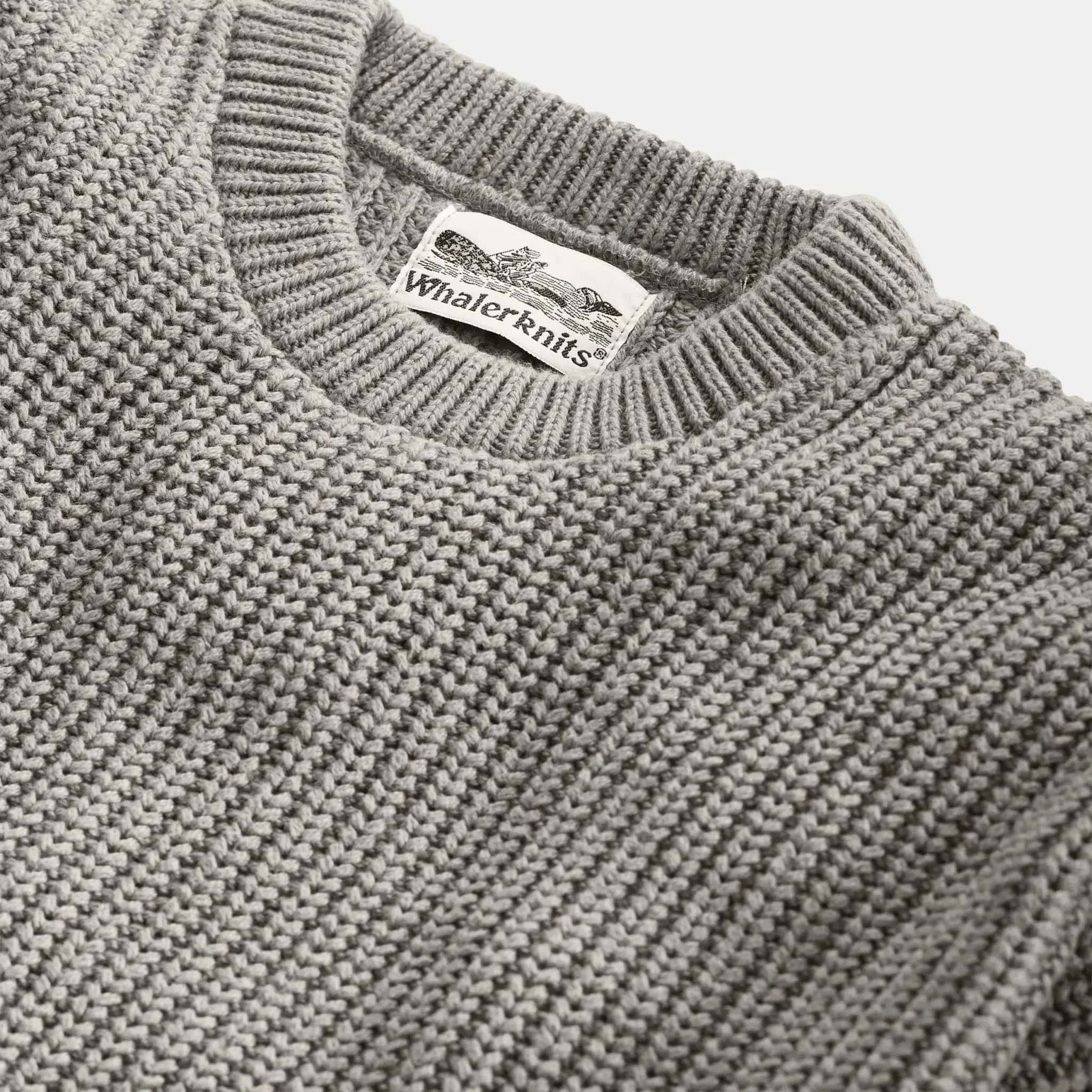 Whalerknits Sweaters Newport Shaker Knit Crewneck Sweater