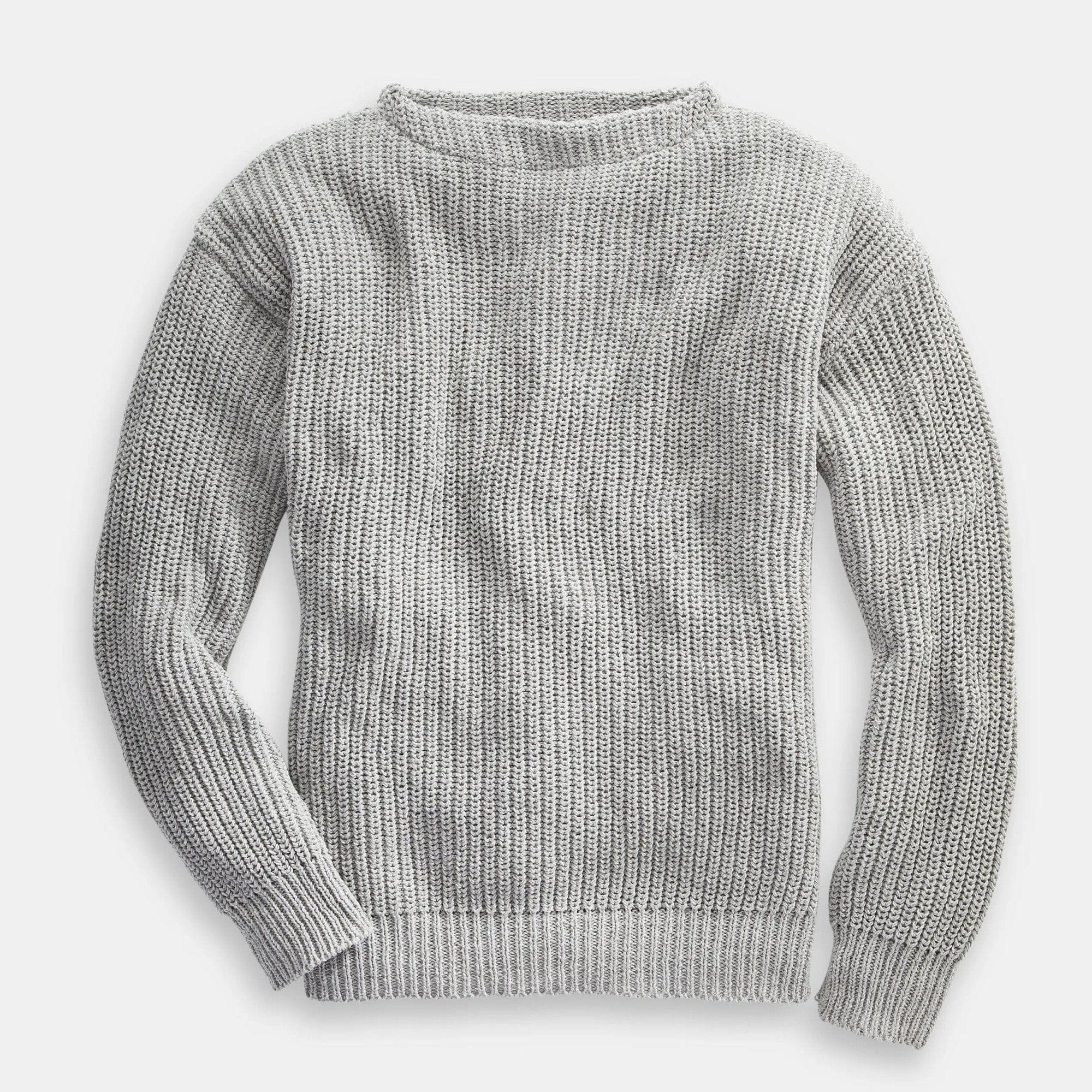Whalerknits Sweaters XS / Aluminum Newport Shaker Boatneck Sweater #Color_Aluminum