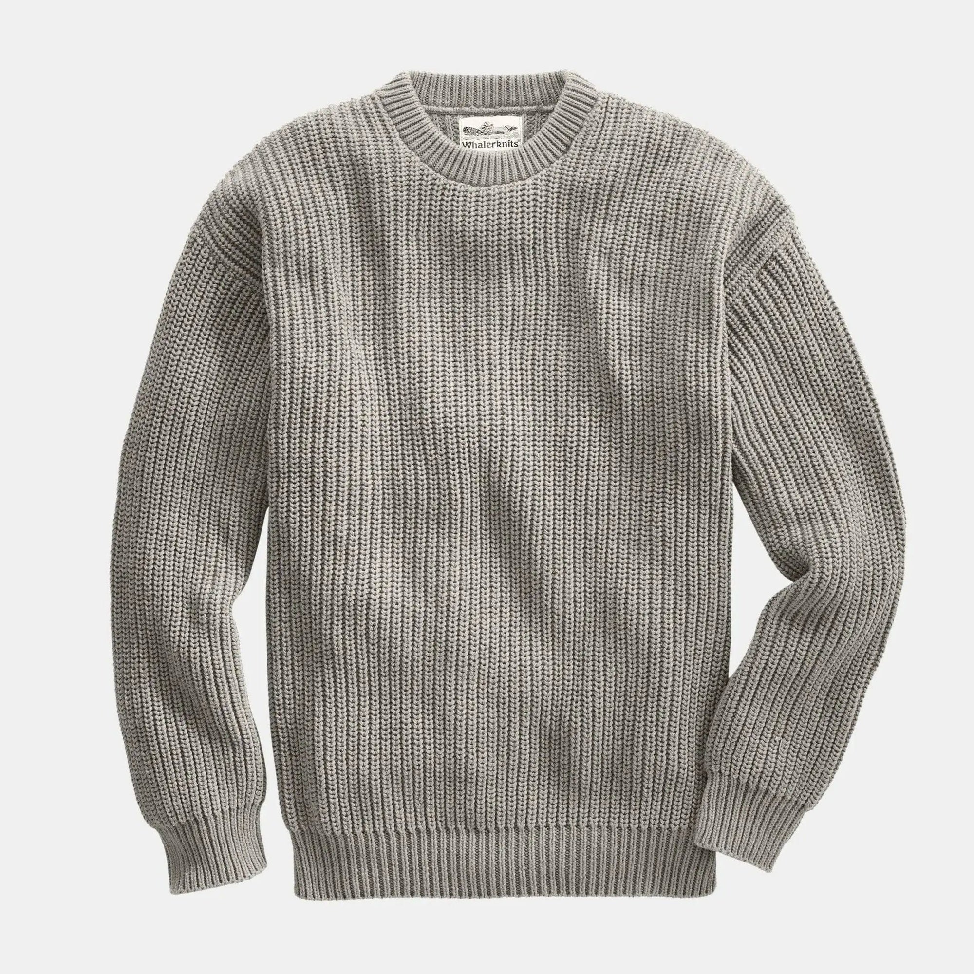 Whalerknits Sweaters XS / Linen Newport Shaker Knit Crewneck Sweater #Color_Linen