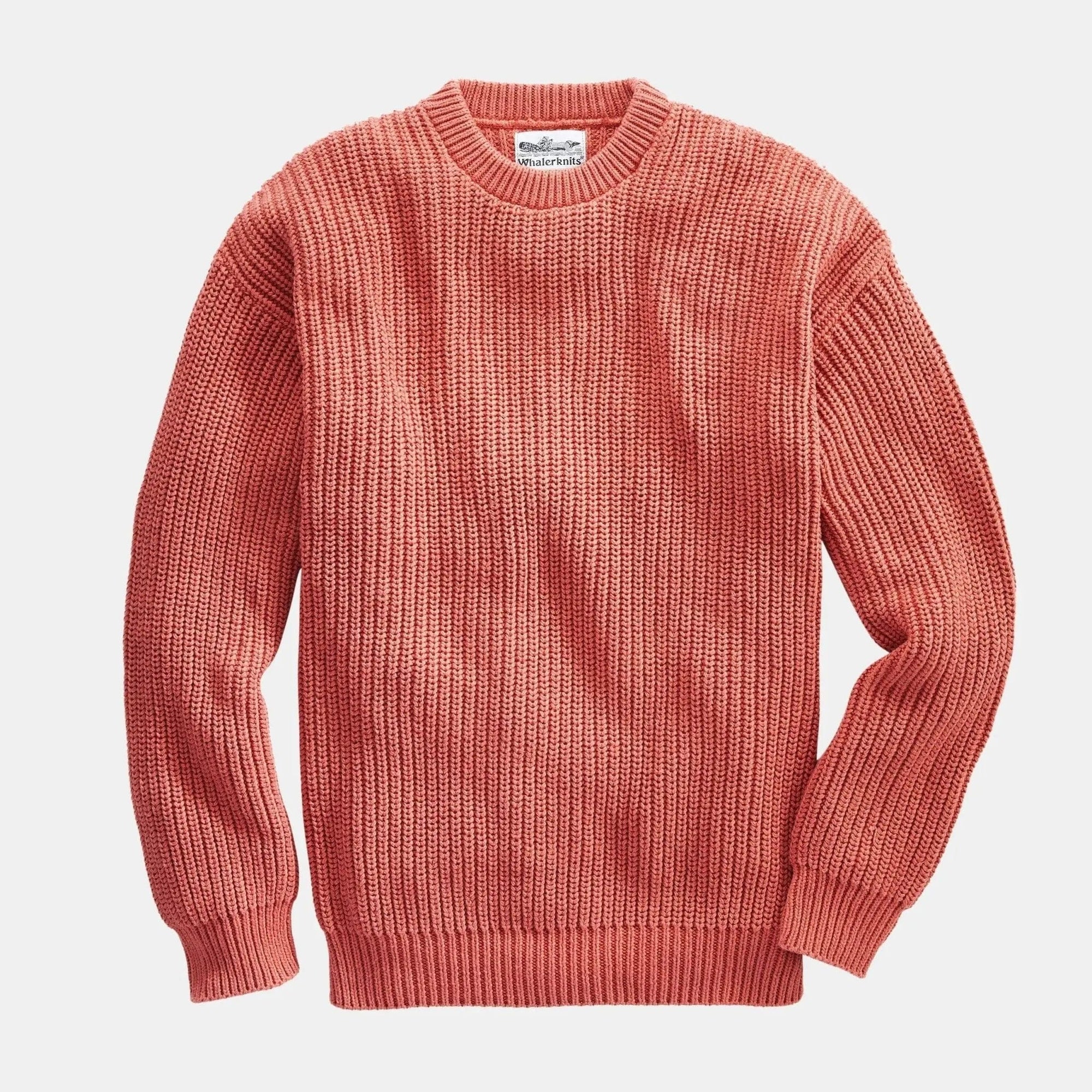 Whalerknits Sweaters XS / Nantucket Red Newport Shaker Knit Crewneck Sweater #Color_Nantucket Red