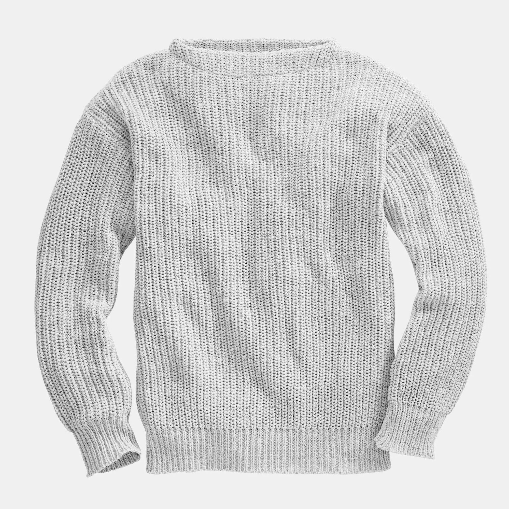 Whalerknits Sweaters XS / Natural Newport Shaker Boatneck Sweater #Color_Natural