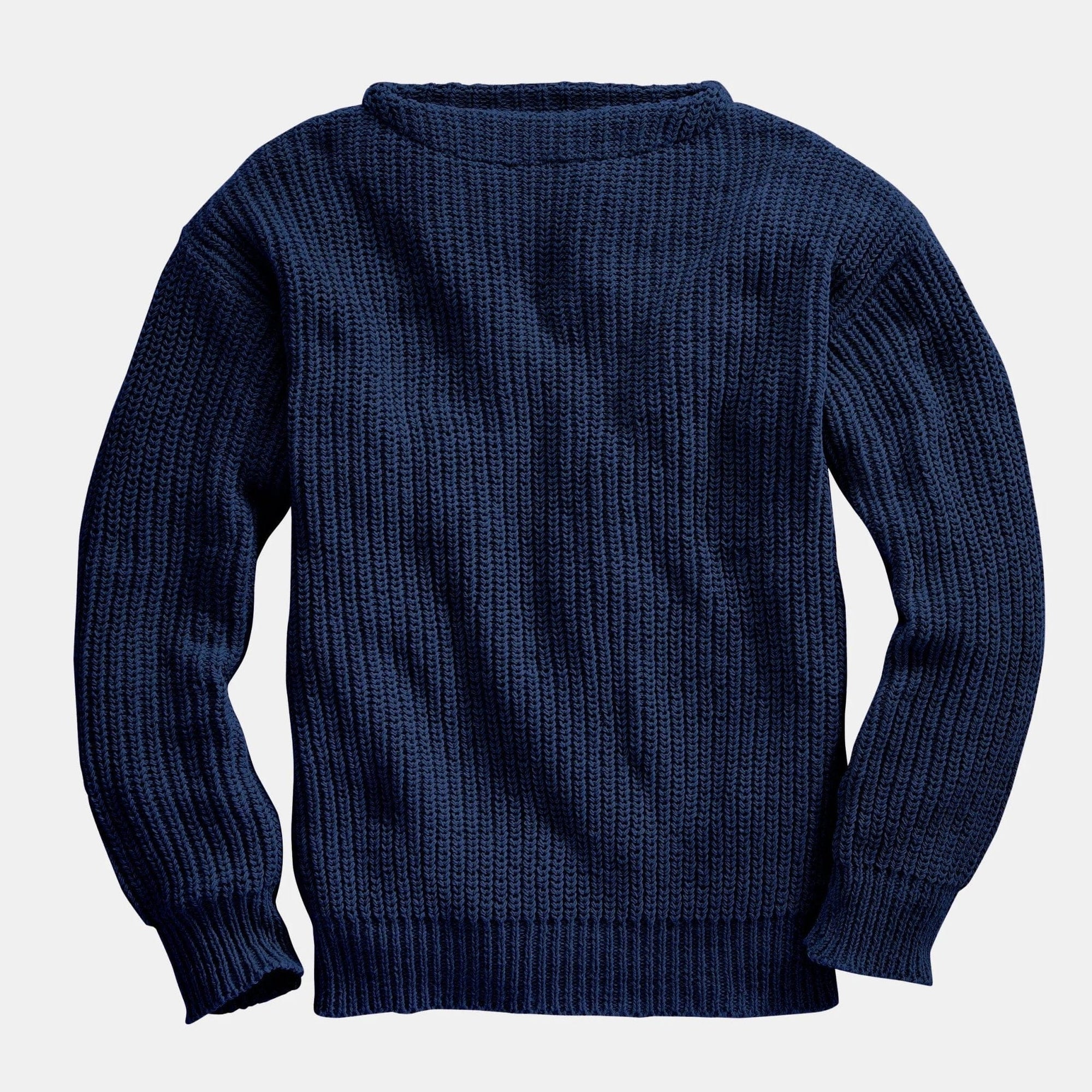 Whalerknits Sweaters XS / Navy Newport Shaker Boatneck Sweater #Color_Navy