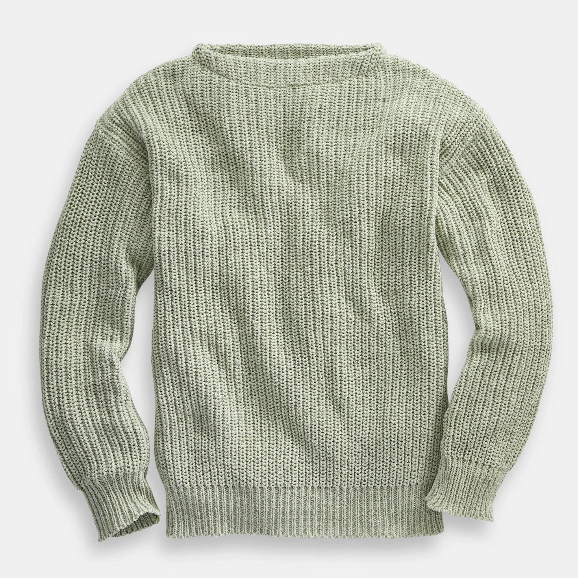 Whalerknits Sweaters XS / Seafoam Newport Shaker Boatneck Sweater #Color_Seafoam